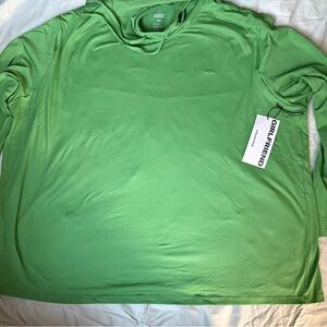 Girlfriend Collective ReSet Green split back hoodie XXXL
